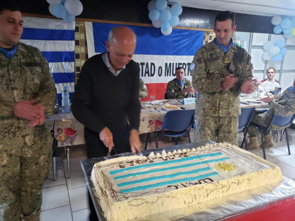 Ministro de Defensa visita al contingente uruguayo en Golán