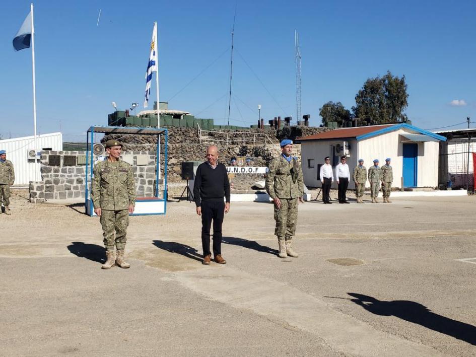 Ministro de Defensa visita al contingente uruguayo en Golán