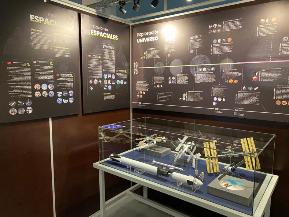 Muestra de la la Sala Espacial del Museo Aeronáutico