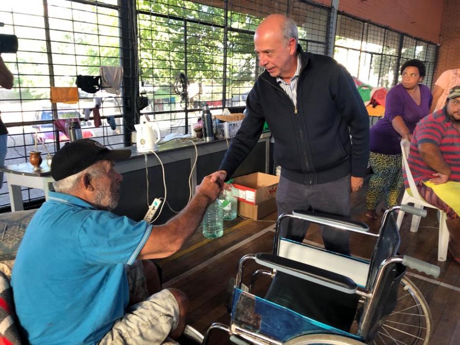 Ministro de Defensa Nacional, Javier García en Artigas tras inundaciones