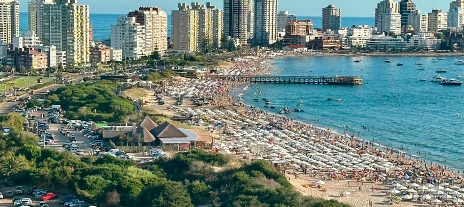 Vista aérea playa de Punta del Este