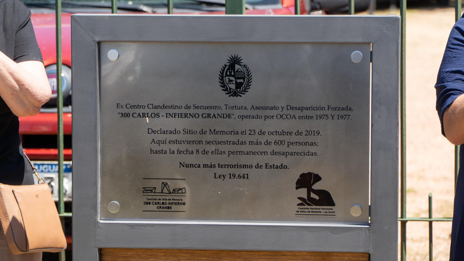 Se colocó placa alusiva a la declaración de “Sitio de Memoria” Se colocó placa alusiva a la declaración de “Sitio de Memoria”