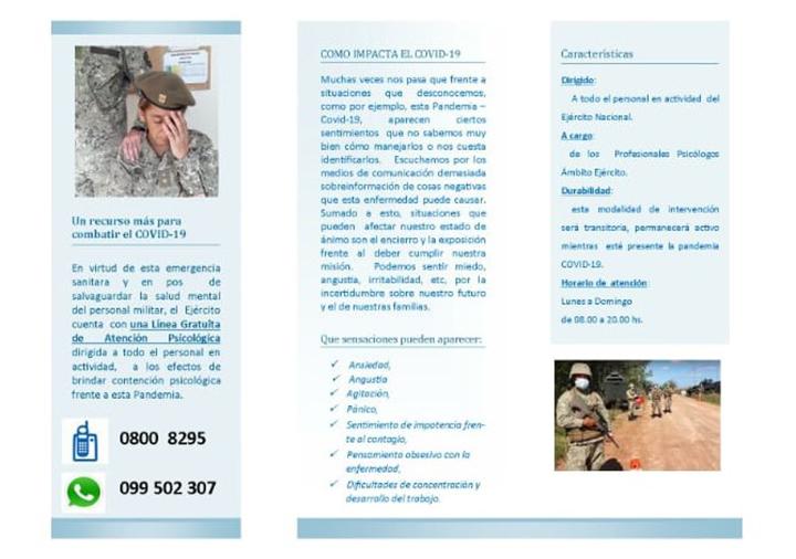 Atención, contención y orientación psicológica Linea gratuita de atención psicológica