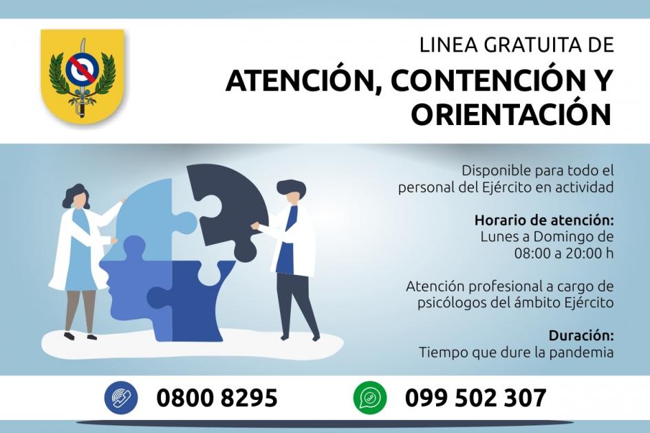 Atención, contención y orientación psicológica Linea gratuita de atención psicológica