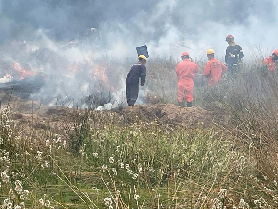 Capacitación a efectivos del Ejército, Fuerza Aérea y bomberos en prevención y combate de incendios 