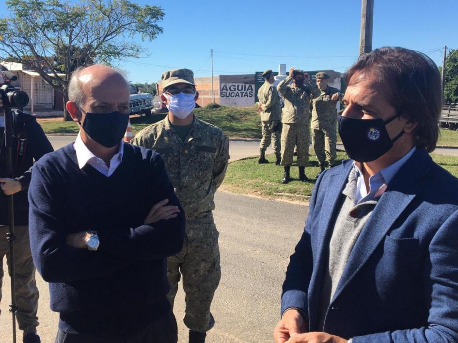 Visita del Ministro con el Presidente a Rivera Ministro de Defensa con el Presidente en Rivera