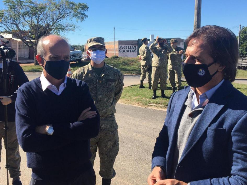 Ministro de Defensa con el Presidente en Rivera