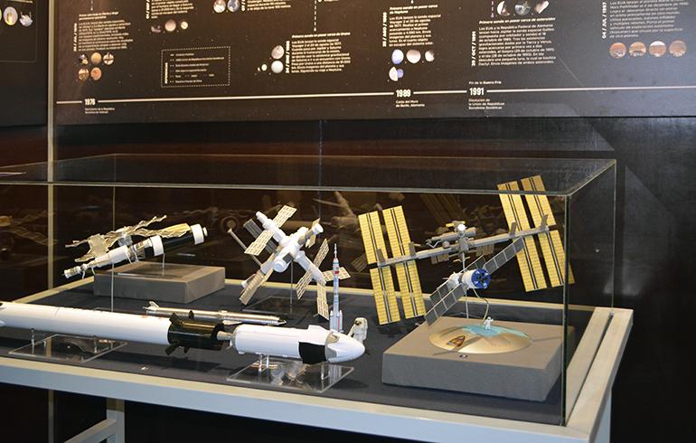 Muestra de la la Sala Espacial del Museo Aeronáutico