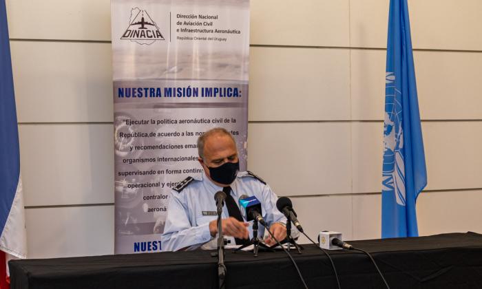 Conferencia de prensa por accidente de aviación