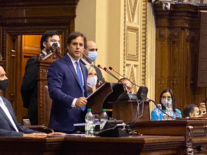 Presidente Luis Lacalle Pou en el Parlamento 