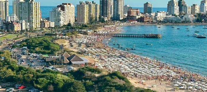 Vista aérea playa de Punta del Este