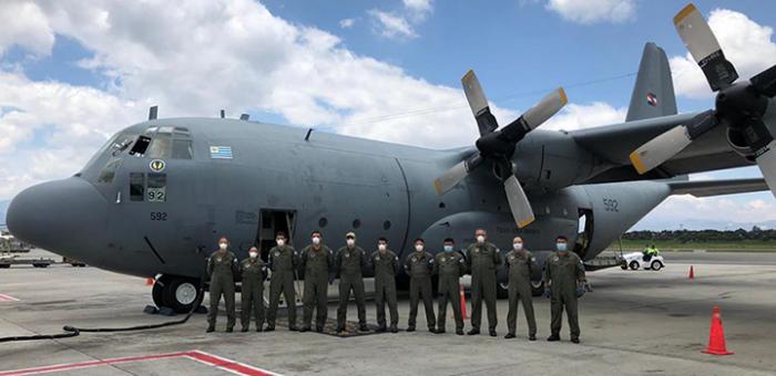 Misión humanitaria Aeronave Hércules y su tripulación