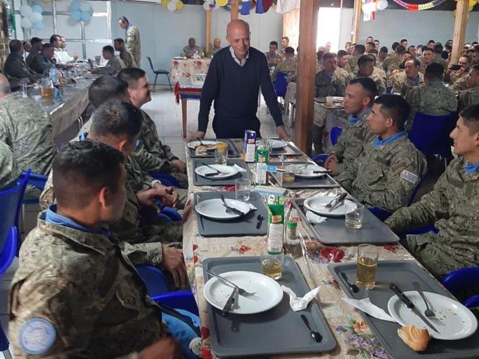 Ministro de Defensa visita al contingente uruguayo en Golán