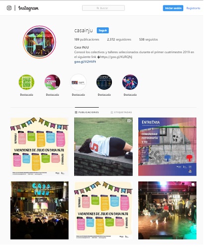 impresion de pantalla de instagram