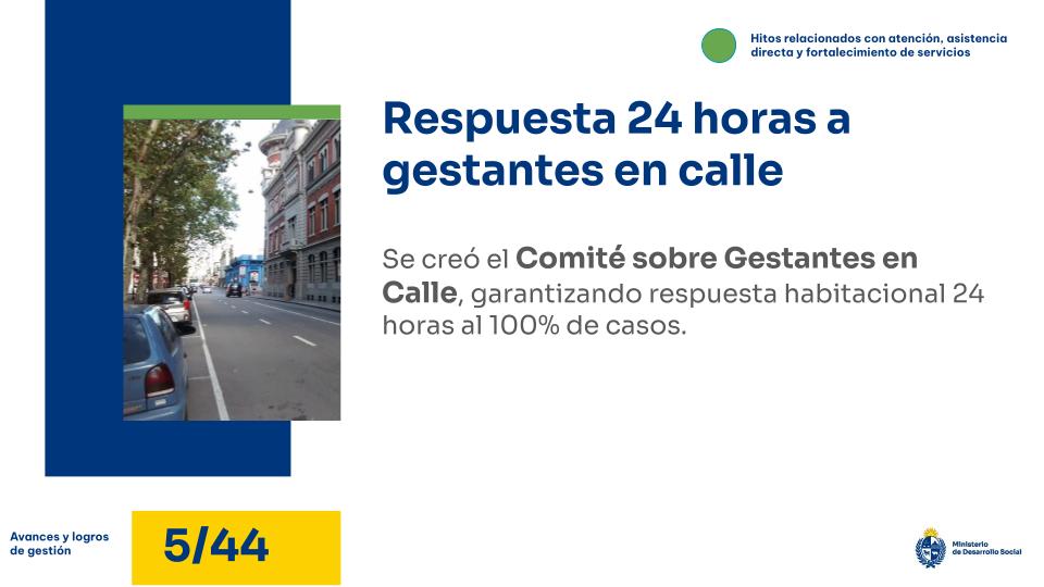 Respuesta 24 horas a gestantes en calle