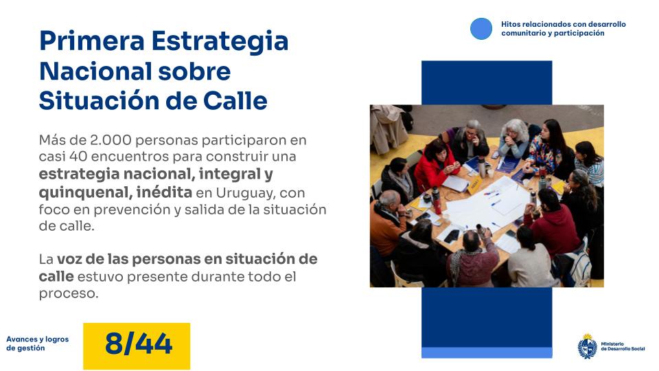 Primera Estrategia Nacional sobre Situación de Calle