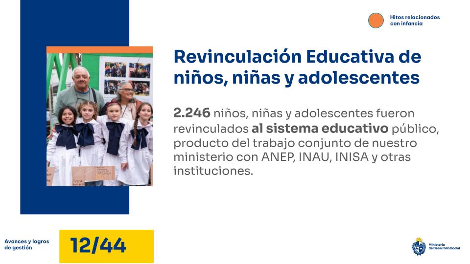 Revinculación Educativa de niños, niñas y adolescentes