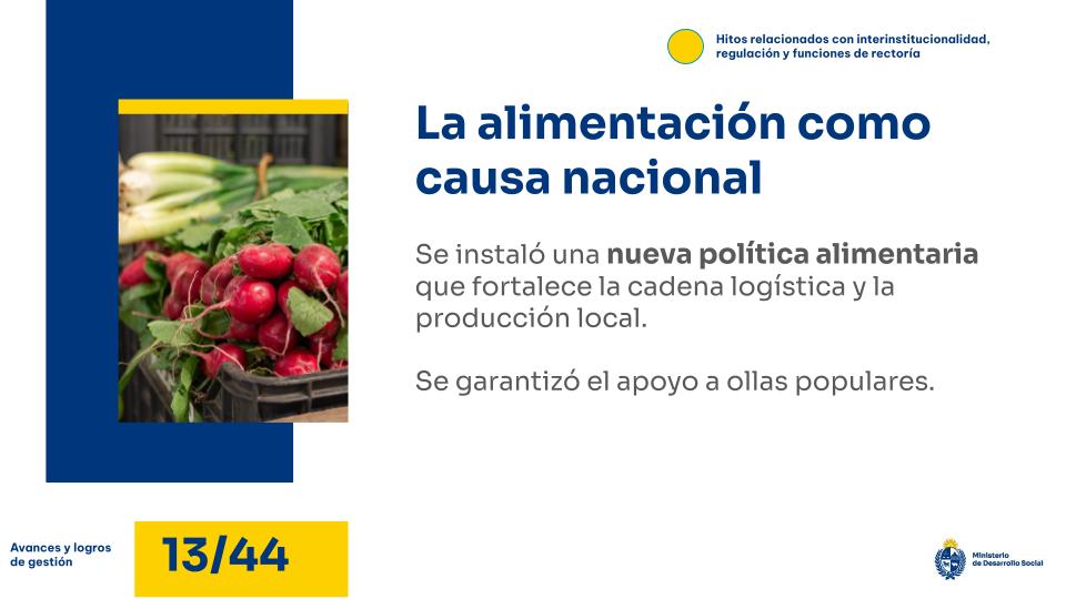 La alimentación como causa nacional