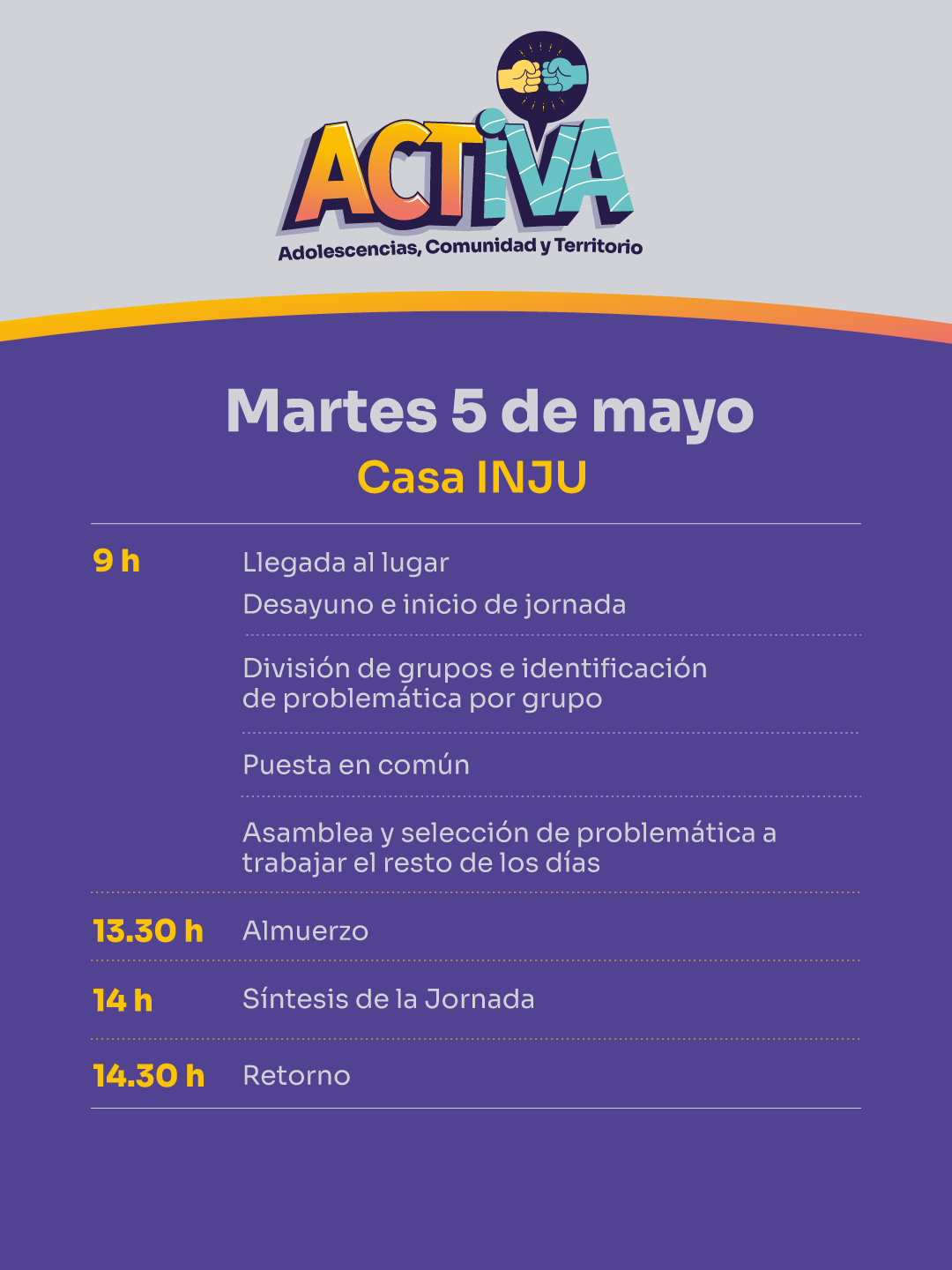 Programa martes 5