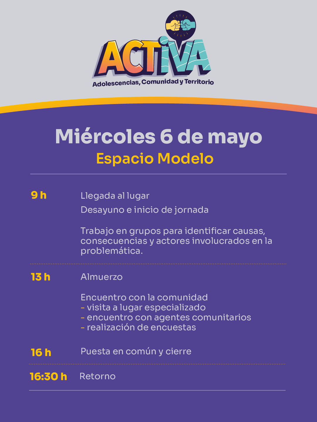 Programa miércoles 6