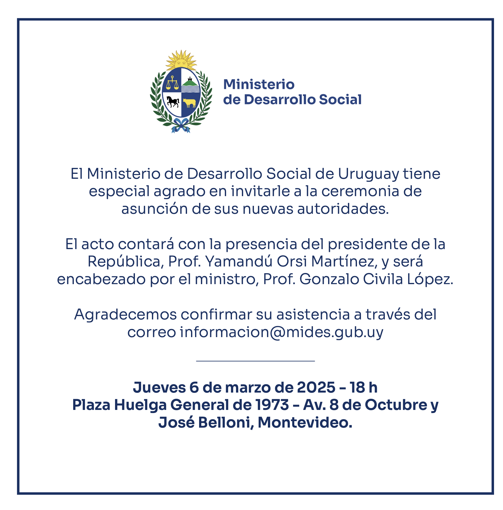 Invitación a la ceremonia