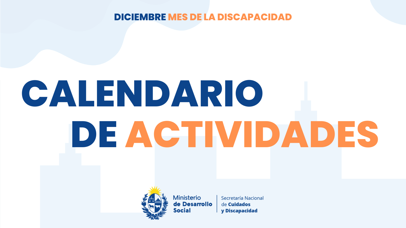 Calendario de Actividades. Diciembre, mes de la discapacidad