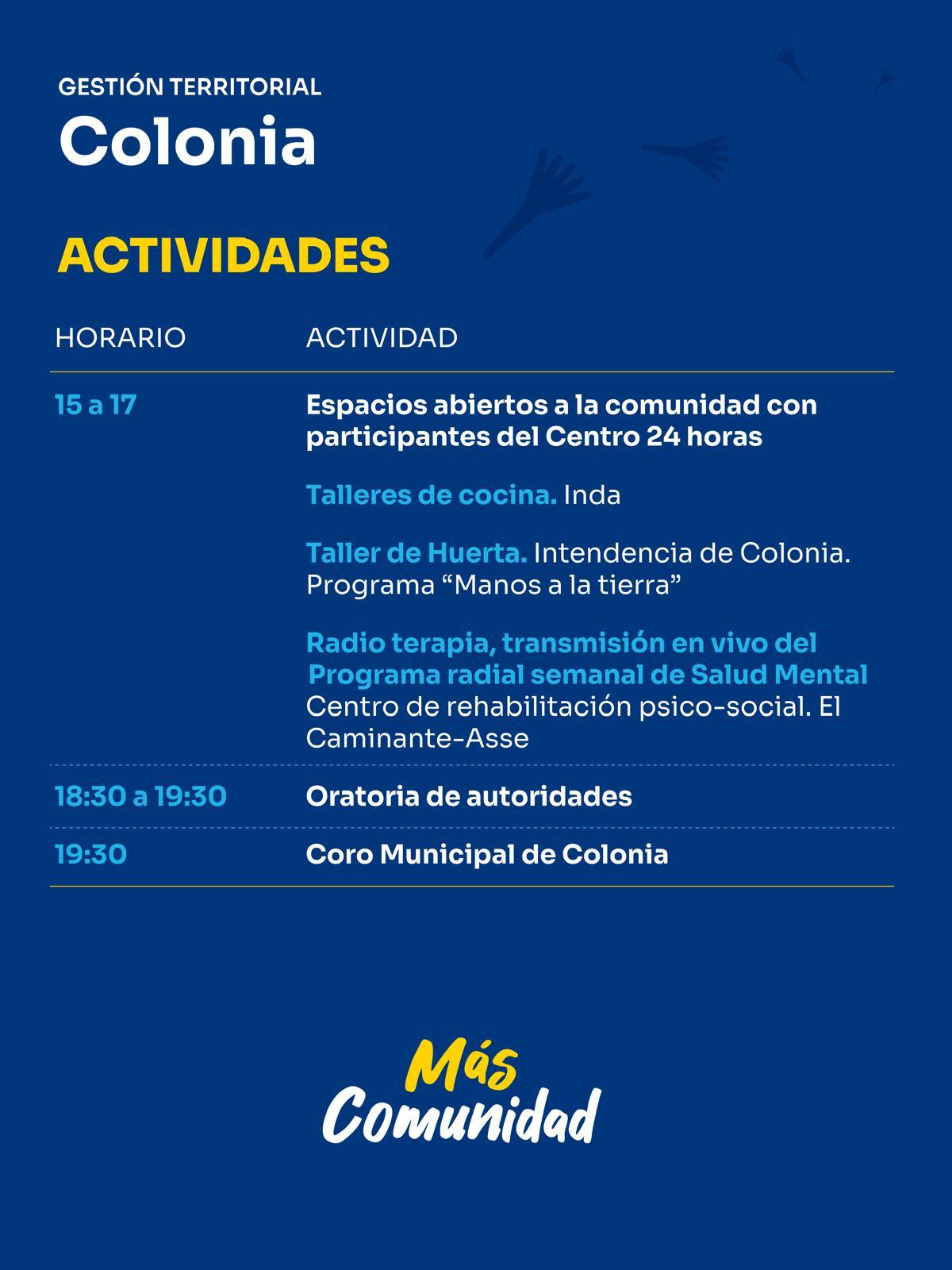 Placa que relata actividades en el marco de la inauguración