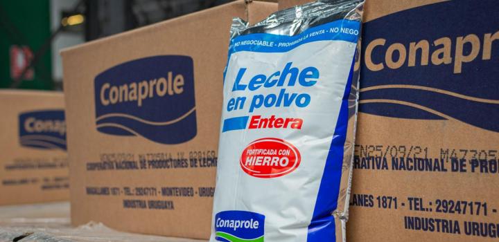 Imagen del paquete de leche en polvo Conaprole.