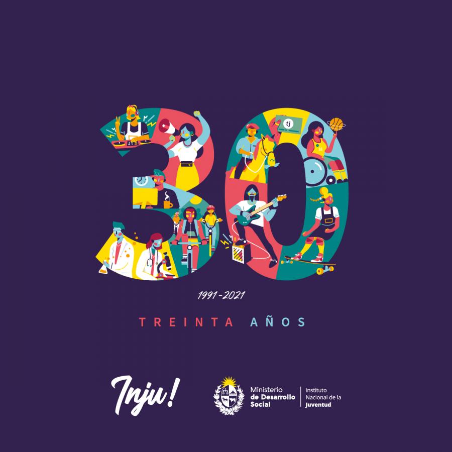 Logo de 30 años de INJU