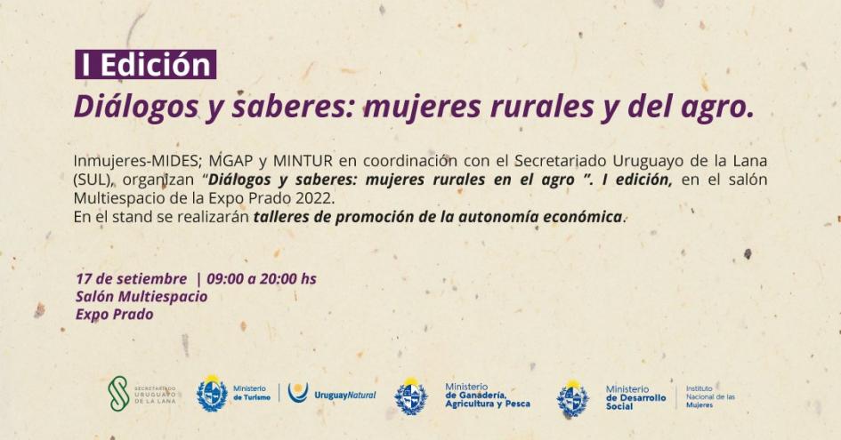 Invitación a Stand de Inmujeres "Diálogos y Saberes" en Multiespacio