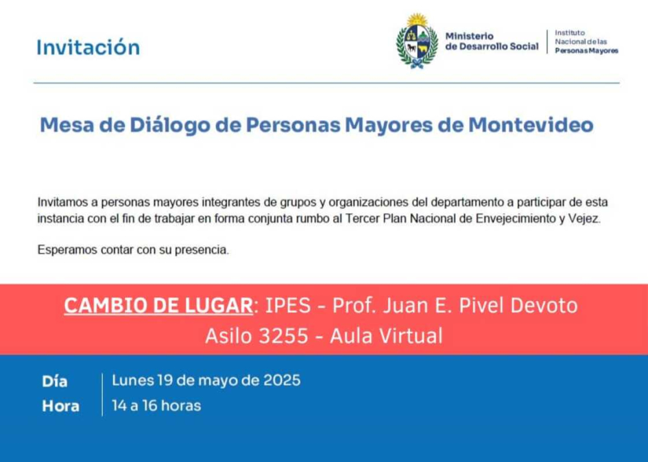Invitación a participar en Mesa de Diálogo