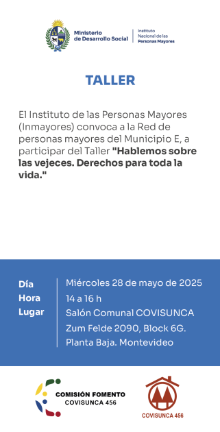 Taller: Hablemos sobre las vejeces: Derechos para toda la vida