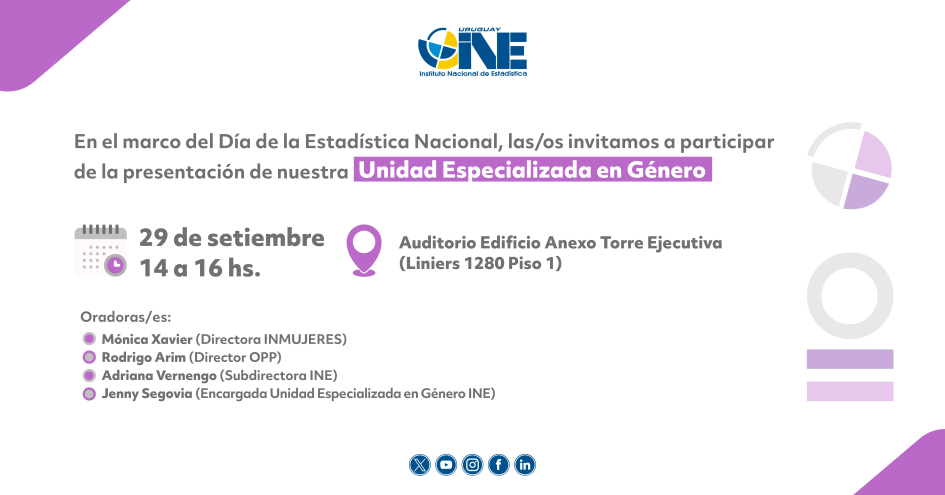Invitación a la presentación de la Unidad Especializada en Género (INE)