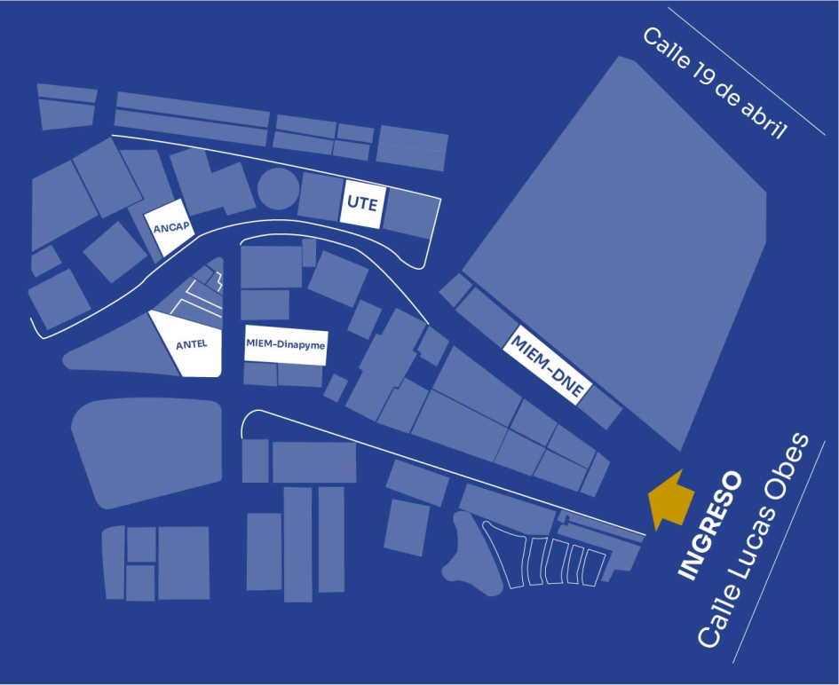 Mapa de acceso a stand del MIEM en la Expo Rural del Prado 2025