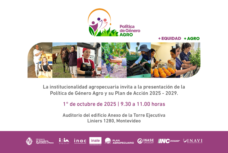 Invitación | Presentación política sectorial de género agro