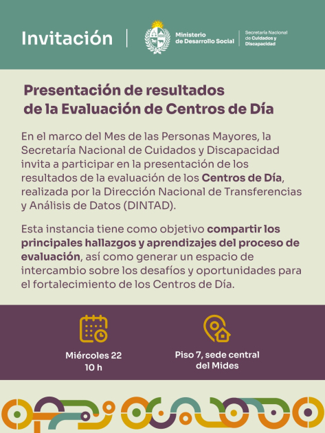 Presentación de resultados de la evaluación de Centros de Día