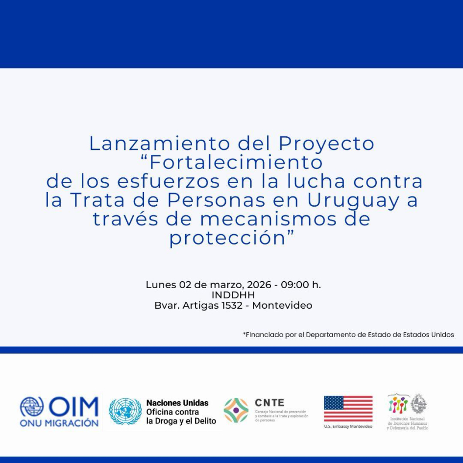 Invitación | Fortalecimiento de los esfuerzos en la lucha contra la trata de personas en Uruguay