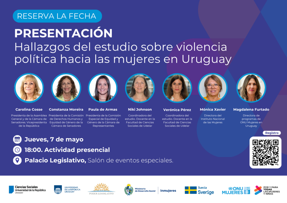 Invitación | Presentación del informe Ser candidata en las elecciones uruguayas 2024.