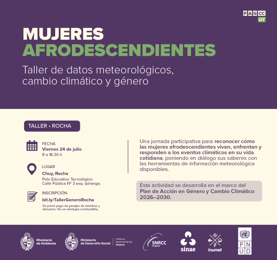 aller de datos meteorológicos, cambio climático y género | Invitación