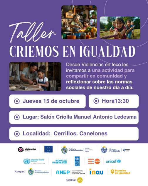 Criemos en Igualdad | Taller en Los Cerrillos (15/10/2026)