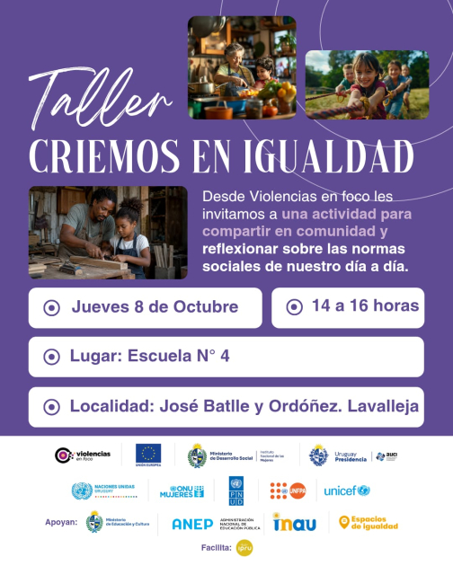 Criemos en Igualdad | Taller en José Batlle y Ordóñez (8/10/2026)