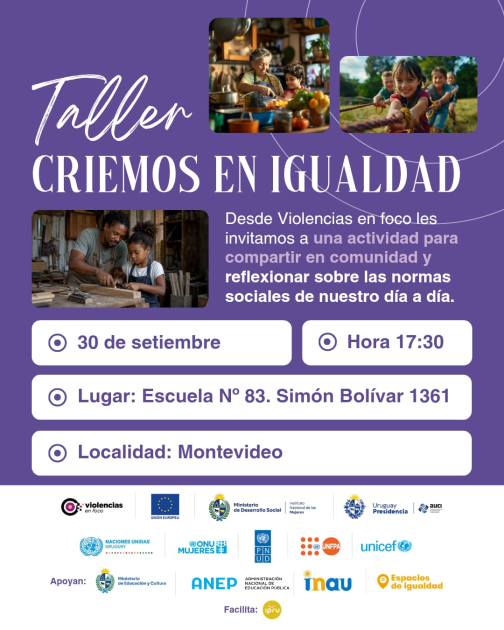 Criemos en Igualdad | Taller en Montevideo (30/9/2026).
