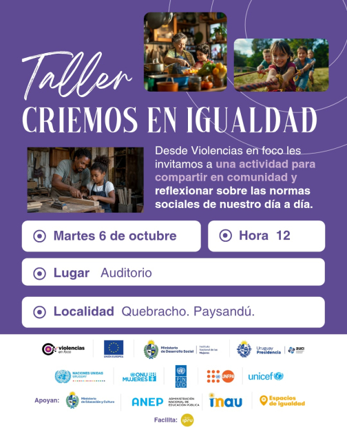 Criemos en Igualdad | Taller en Quebracho (6/10/2026)