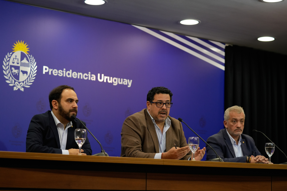 Conferencia de prensa de Mides, Presidencia y SINAE.