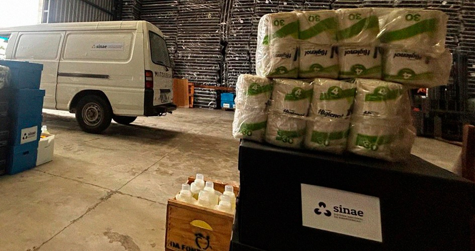 Productos de limpieza proporcionados por Sinae