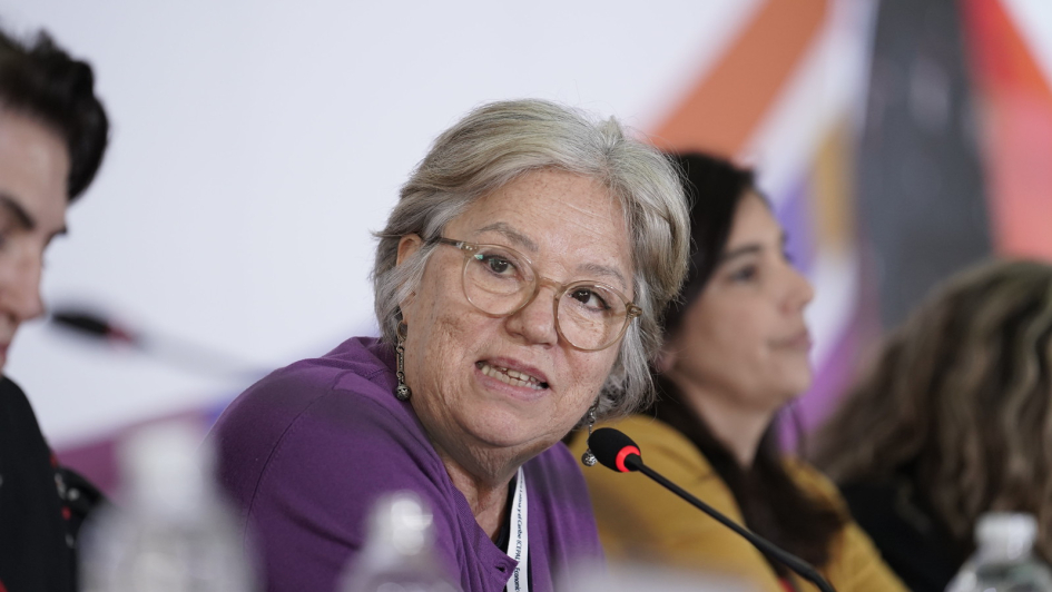 Mónica Xavier durante su moderación de la mesa 2 del jueves 14. Foto: Flickr CEPAL