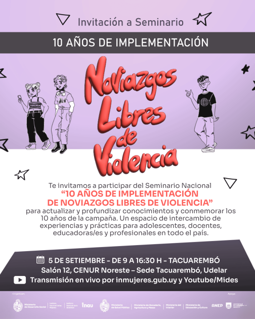 Invitación al seminario lanzamiento de Noviazgos Libres de Violencia 2025 Invitación al seminario lanzamiento de Noviazgos Libres de Violencia 2025