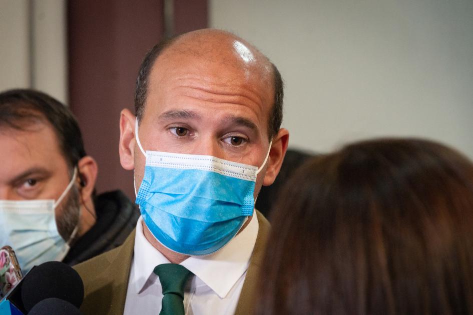 Ministro Lema en rueda de prensa Ministro Lema en rueda de prensa
