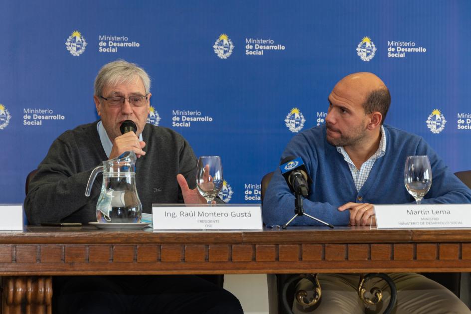 Presidente de OSE durante su alocución Presidente de OSE durante su alocución