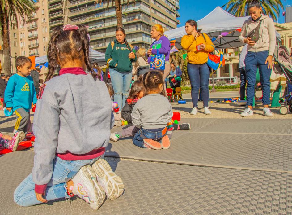 Participantes del cierre artístico de la actividad 